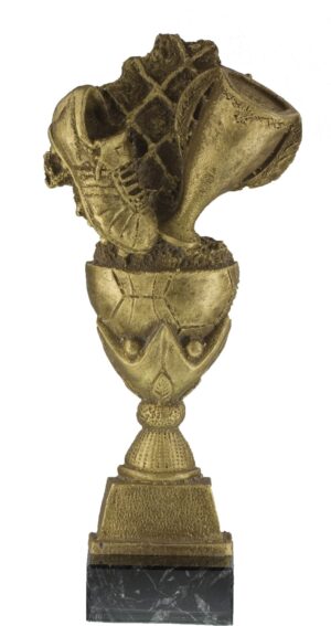 Trofeo Copa y Bota en Base de Marmol