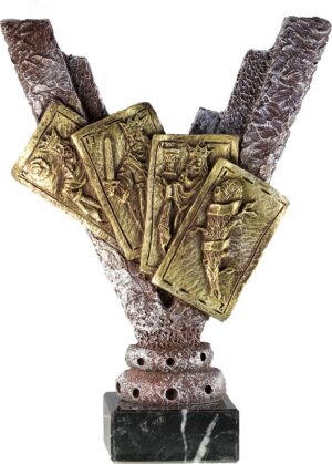 TROFEO JUEGO DE CARTAS REALIZADO EN RESINA