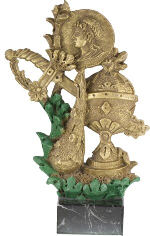 TROFEO JUEGO MESA EN DORADO