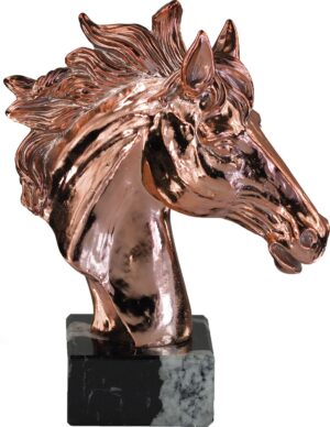 Trofeo caballo en bronce con base de marmol 23 cm