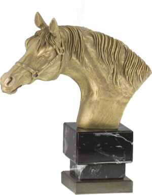 Trofeo caballo de carrera con base de marmol 19 cm 21 cm 23 cm