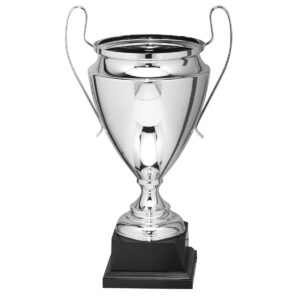 Copa metálica plateada