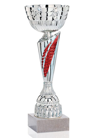 Copa metálica plateada