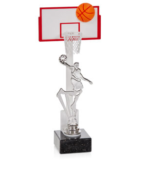 TROFEOS 3D BALONCESTO CON DEPORTE EN METAL