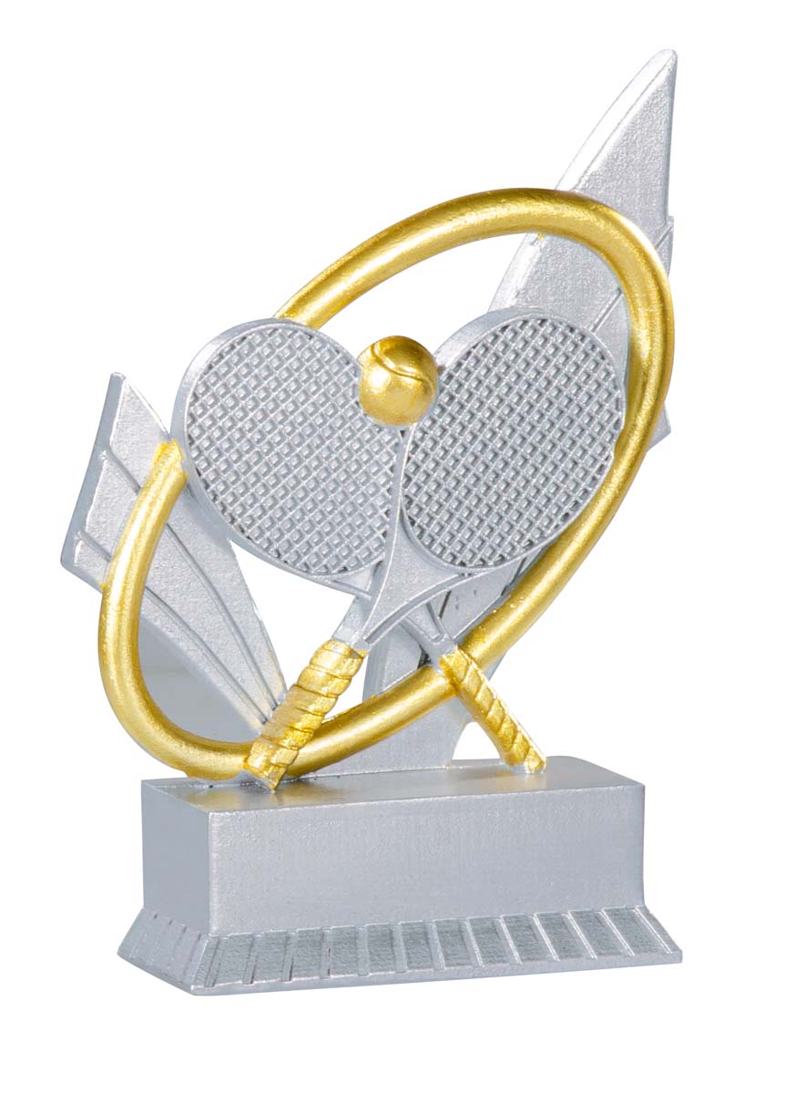 trofeos personalizados a medida de tenis en dorado y plateado